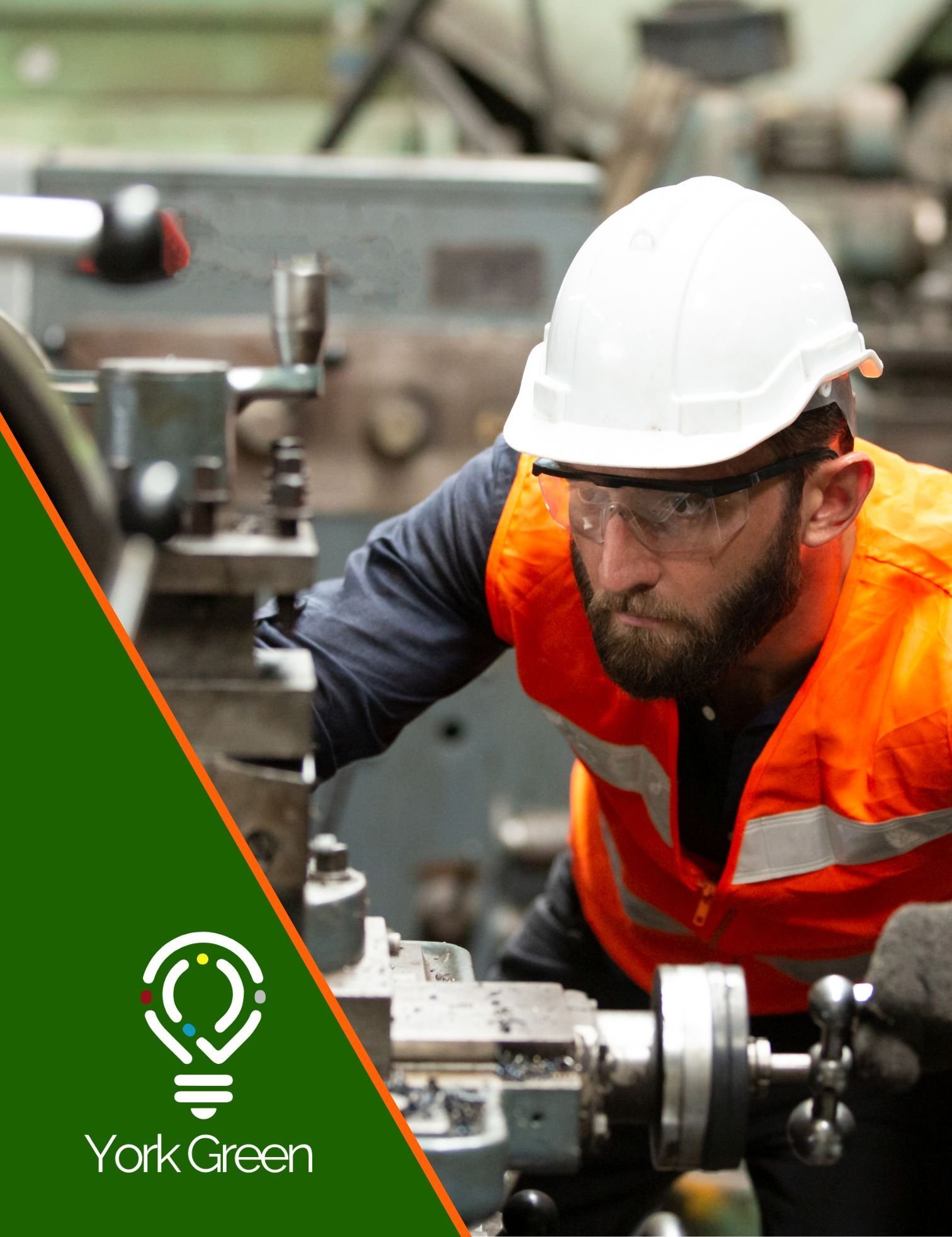 Lathe Operator working safely - PUWER