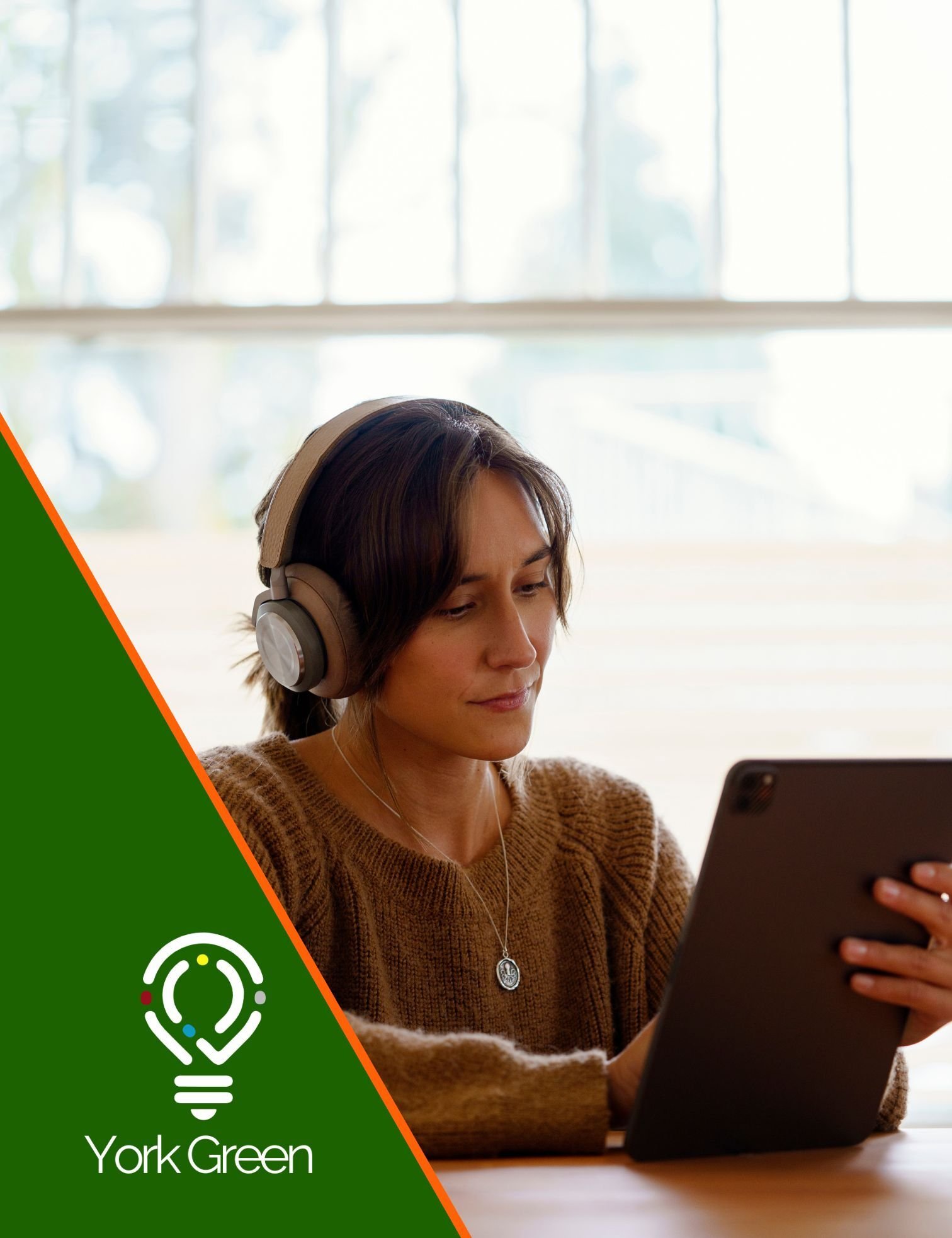 Learner working on eLearning on tablet at their own pace